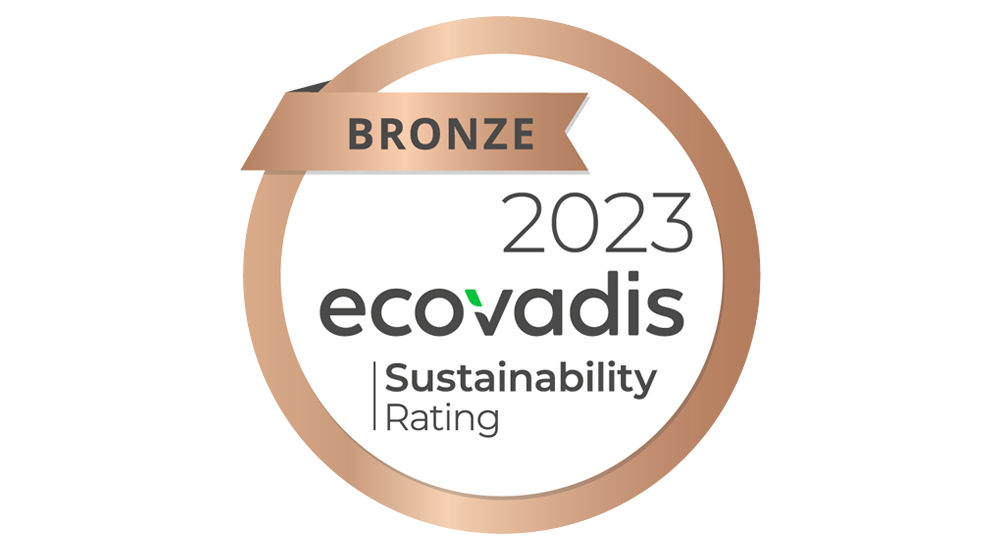 Medalla EcoVadis: otorgada por el proveedor de calificaciones de sostenibilidad más fiable del mundo